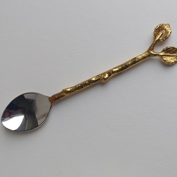 Michael ARAM Silver and Red Apple-Shaped Bowl with Spoon - Picture 3 of 9